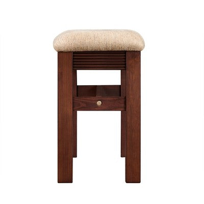 GDFStudio Emily Modern 2 Piece Bar Table Set with Fabric Upholstered Bar Stool