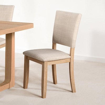 GDFStudio Carter Transitional 5-Piece Wood Dining Table Set with Upholstered Chairs
