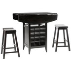Casey 3 Piece Drop Leaf Pub Set - AMH8504 - Safavieh Couture