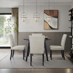 ChaletPosh 5 Pieces Dining Set with Linen Cover Dining Chair