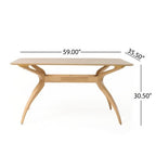 Christopher Knight Home Fausett Mid Century Modern Fabric Upholstered Wood 5 Piece Dining Set