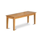 HomeStock Belmont Table Set - Kitchen Table And 4 Dining Chairs Combined With Wooden Bench, Oak