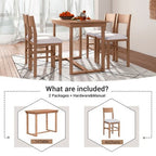 5-Piece Farmhouse Counter Height Dining Table Set with 1 Rectangular Dining Table and 4 Dining Chairs for Small Places - ModernLuxe