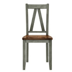 Farmhouse 6-Piece Wood Dining Table Set with Long Bench and 4 Dining Chairs-ModernLuxe