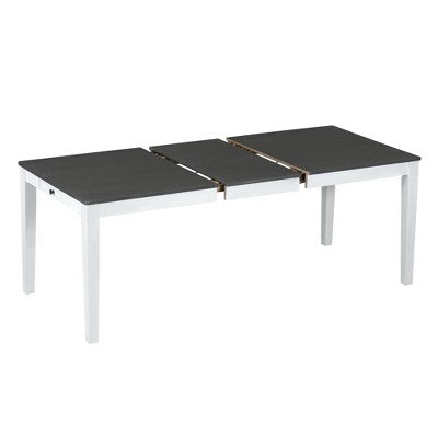 Rustic Extendable Dining Table Set for 6, 7 Pieces Rectangle Dining Table with 6 Upholstered Chairs, Kitchen Table Set with 2 Drawers