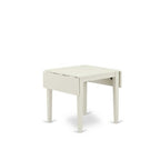5-Piece Linen White Finish Solid Wood Top Rectangular Upholstered Dining Room Set (Seats-4)