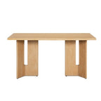 7 Piece Farmhouse Dining Table Set Dining Set for 6, 60 Kitchen Table Set with 6 Upholstered Dining Chairs - ModernLuxe