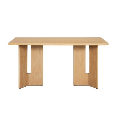 7 Piece Farmhouse Dining Table Set Dining Set for 6, 60 Kitchen Table Set with 6 Upholstered Dining Chairs - ModernLuxe