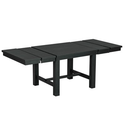 Farmhouse Extendable Dining Table Set for 6, Solid Wood Rectangular Kitchen Table Set with Removable Leaf, 4 Upholstered Chairs and Bench