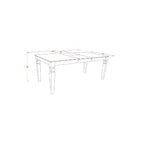 HomeStock 7-Piece Linen White Finish Solid Wood Top Dining Table with 6 Chairs