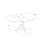 HomeStock 7-Piece Linen White Finish Solid Wood Top Dining Table with 6 Chairs