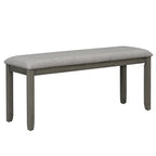 6 PCS Rubber Wood Dining Table Set with Beautiful Wood Grain Veneer Tabletop and Soft Cushion-ModernLuxe
