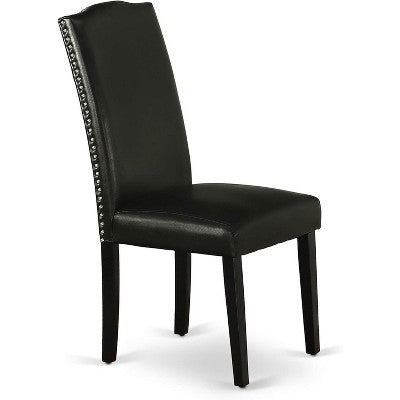 HomeStock DUEN7-BLK-69 7Pc Rectangular Dining Table And Six Chair Black