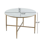 Christopher Knight Home Valeska 5 Piece Industrial Luxe Hand-Forged Sintered Stone Dining Table with Upholstered Dining Chairs