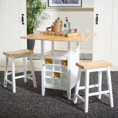 Casey 3 Piece Drop Leaf Pub Set - AMH8504 - Safavieh Couture