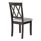 3 Piece Expandable Dining Set with 2 Upholstered Chairs, Wood Dining Table with Drop Leaf for Small Place