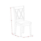3-Piece Black and Cherry Finish Solid Wood Top - Dining Room Set - Seats 4