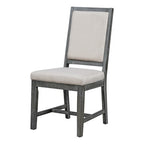 Farmhouse 5 Piece Kitchen Dining Set for 4, Solid Wood Extendable Round Dining Table Set and 4 Upholstered Chairs for Kitchen