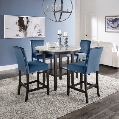 Banforth Dining Set - 5-Piece - Blue - iNSPIRE Q