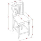 HomeStock Counter Height Dining Set Black Butterfly Leaf Table 8 Chairs