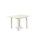 5-Piece Linen White Finish Solid Wood Top - Dining Room Set (Seats-4)