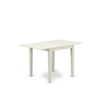 5-Piece Linen White Finish Solid Wood Top - Dining Room Set (Seats-4)
