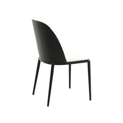 LeisureMod Tule 7-Piece Dining Set in Steel Frame with 6 Upholstered Seat Dining Chairs and 71 Oval Dining Table with Wood Tabletop