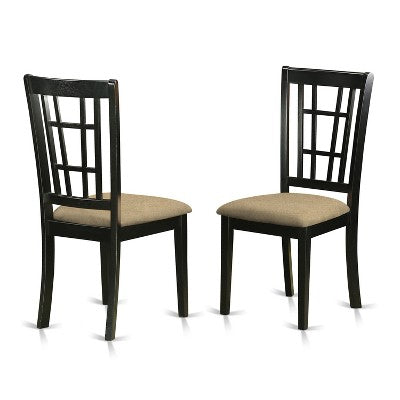 HomeStock Dining Room Table Set Butterfly Leaf 4/6 Chairs Black Cherry