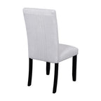 5-piece Round Dining Table Set Dining Set with 4 Upholstered Chairs for Dining Room, Kitchen and Living room, Beige/Black/Gray/White-ModernLuxe