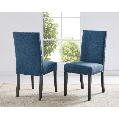 Roundhill Furniture Mytzi 5-piece Dining Set, Cross-Buck Dining Table with 4 Stylish Chairs