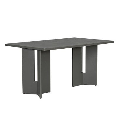 7 Piece Farmhouse Dining Table Set Dining Set for 6, 60 Kitchen Table Set with 6 Upholstered Dining Chairs - ModernLuxe