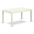HomeStock 5-Pc Linen White Finish Solid Wood Top - Rectangular Dining Room Set - Seats 4