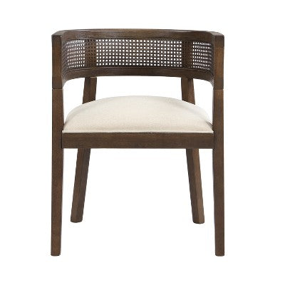Christopher Knight Home Lythor 7 Piece Cane and Rubberwood Upholstered Dining Set