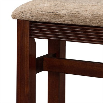GDFStudio Emily Modern 2 Piece Bar Table Set with Fabric Upholstered Bar Stool