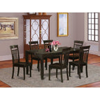 Vintage Dining Set - 7 Piece Table & Chair Set - Rectangle Table with Butterfly Leaf - Cappuccino Finish