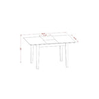 Retro Dinette Set - 5 Piece Table & Chair Set - Kitchen Dining Room Furniture