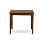 Counter Height Dining Set - 3 Piece Table & Chairs - Linen Upholstered Pub Table - 36x36 Inch Mahogany