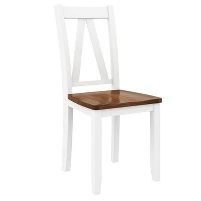 Farmhouse 6-Piece Wood Dining Table Set with Long Bench and 4 Dining Chairs-ModernLuxe