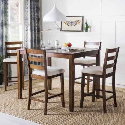 Melvin 5 Piece Pub Set - DNS9200A - Brown/Beige - Safavieh