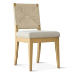 5-Piece Round Dining Table Set, 41.5 Pedestal Table and Beige Upholstered Chairs with Solid Wood Legs for Kitchen or Breakfast Nook-Panipeachy
