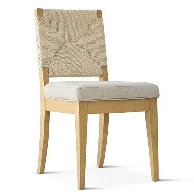 5-Piece Round Dining Table Set, 41.5 Pedestal Table and Beige Upholstered Chairs with Solid Wood Legs for Kitchen or Breakfast Nook-Panipeachy