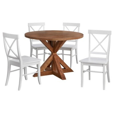 5pc Crenshaw Round Dining Set Driftwood - Buylateral