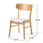 Christopher Knight Home Fausett Mid Century Modern Fabric Upholstered Wood 5 Piece Dining Set