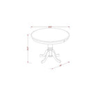 3-Piece Black and Cherry Finish Solid Wood Top - Dining Room Set with High Back - Seats-4