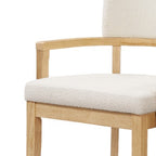 Christopher Knight Home Raisa 5 Piece Farmhouse Rubberwood Dining Set with Boucle Upholstered Chairs