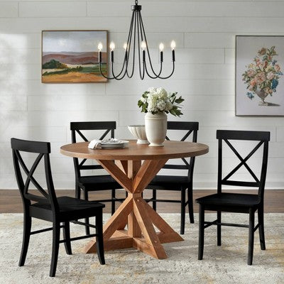 5pc Crenshaw Round Dining Set Driftwood - Buylateral