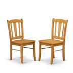 HomeStock 5-Pc Natural Oak Finish Solid Wood Top - Dining Room Set with Dropleaf - Seats 4