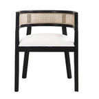 Christopher Knight Home Lythor 7 Piece Cane and Rubberwood Upholstered Dining Set