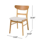 Christopher Knight Home Amesbury Wood and Fabric 7 Piece Dining Set