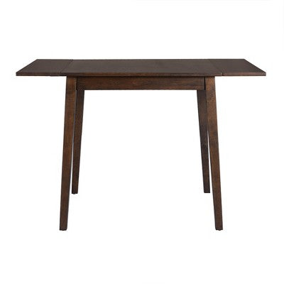 3 Piece Expandable Dining Set with 2 Upholstered Chairs, Wood Dining Table with Drop Leaf for Small Place
